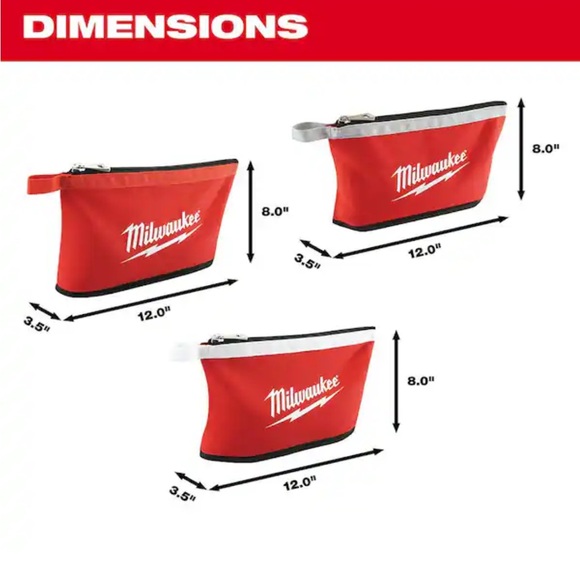 NWT Milwaukee 3 Pack Tool Bags - Picture 4 of 9